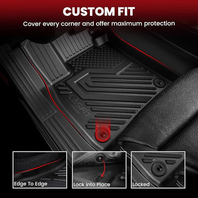 Alfombras piso camioneta termoplástico negro