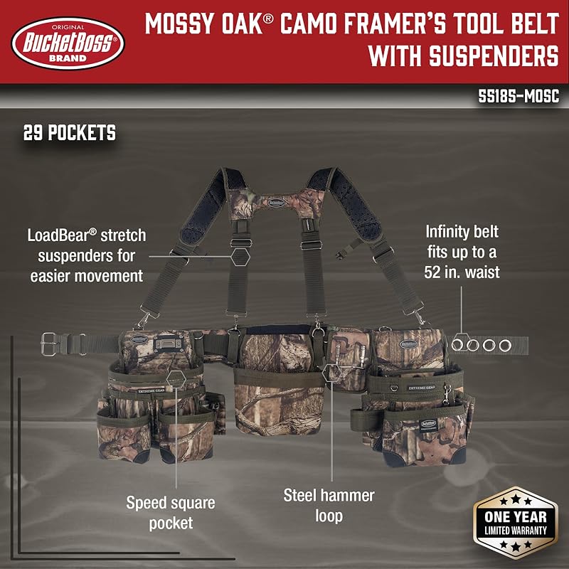 Set 3 Bolsas Herramientas Camuflaje Mossy Oak