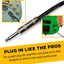 Cable audio TS 1/4pulg para guitarra y bajo trenzado 20ft negro gris