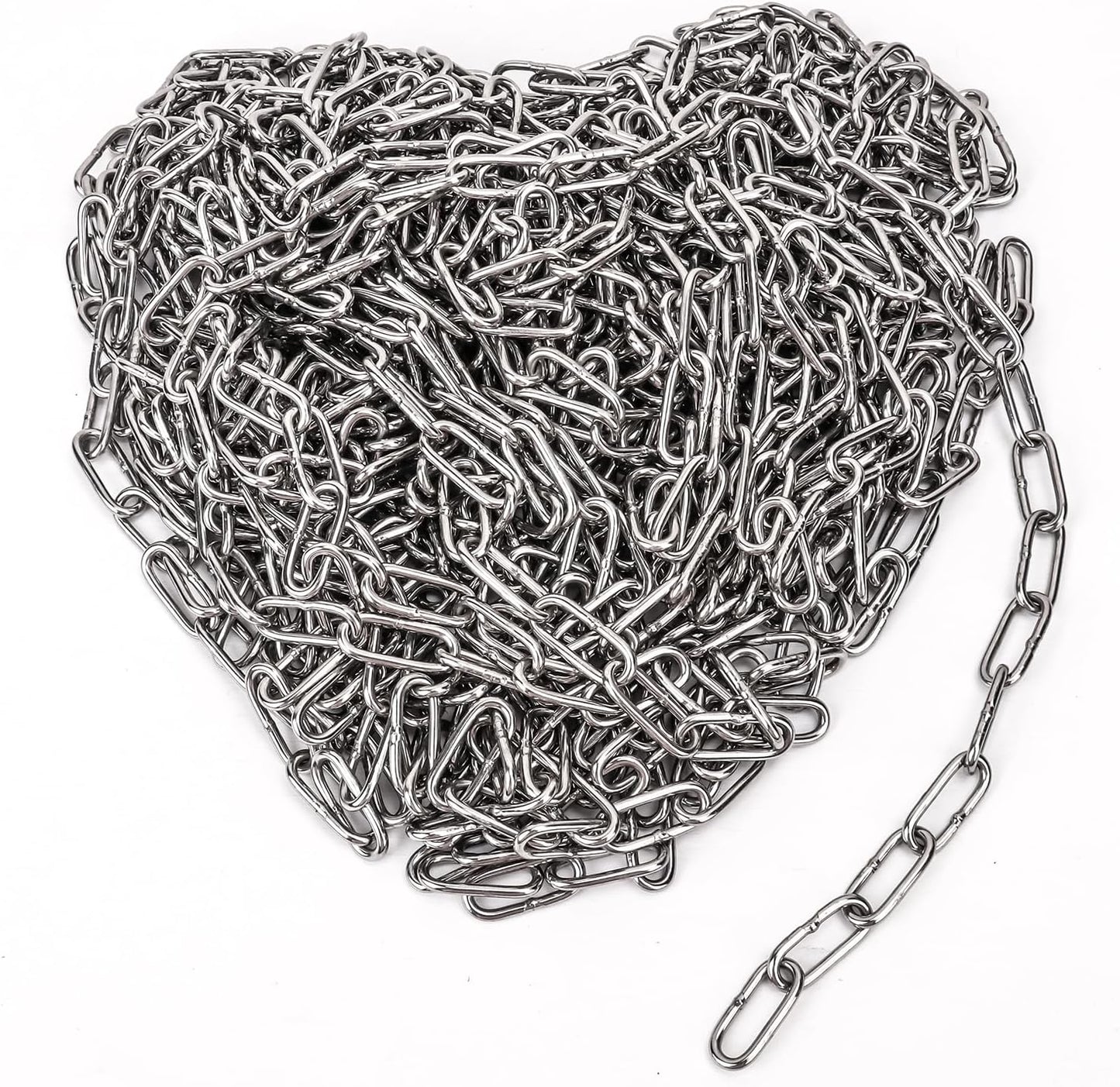 Cadena acero inox 304 1/8pulg 65ft resistente para colgar