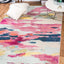 Tapete abstracto moderno polipropileno rosado