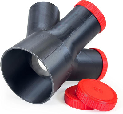 Adaptador polvo 4 vías 4" a 2-1/2" para aspiradora taller