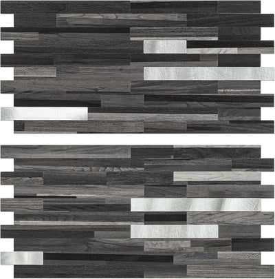 Protector salpicaduras PVC cocina negro geométrico 20 hojas