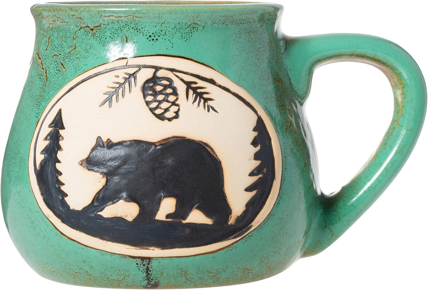 Taza cerámica hecha a mano 16oz estilo oso