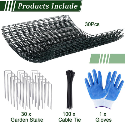 Pack 10 protectores plantas alambre 13.5x14pulg 30 pzas malla