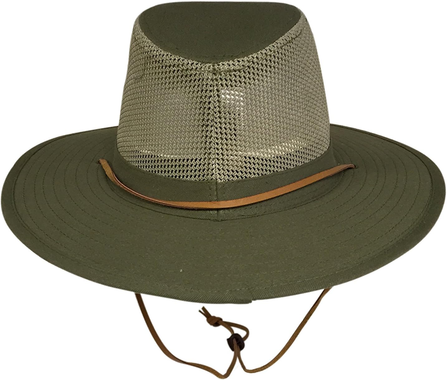 Sombrero pescador unisex corona malla transpirable verde
