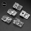 Kit 30 clips fijación vidrio puerta gabinete transparentes