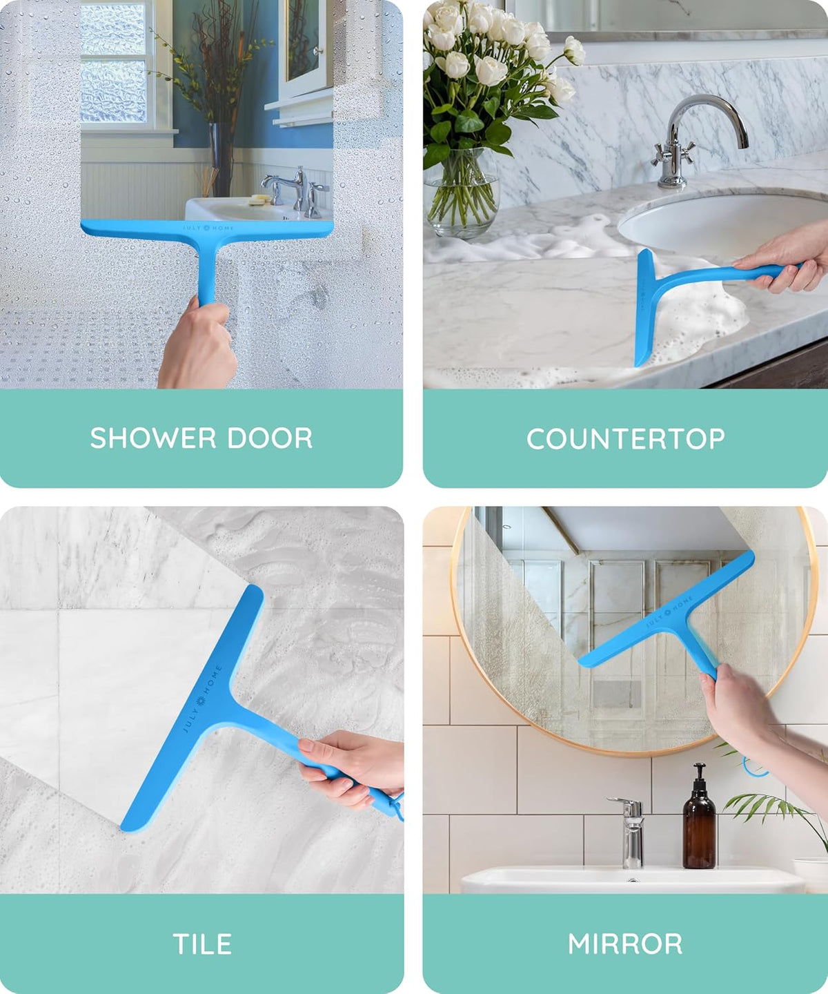 Escobilla silicona 11pulg acero inox para baño automóvil