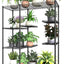 Soporte plantas 8 niveles interior exterior ajustable negro