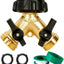 Divisor manguera jardín latón 3/4 pulg conector resistente