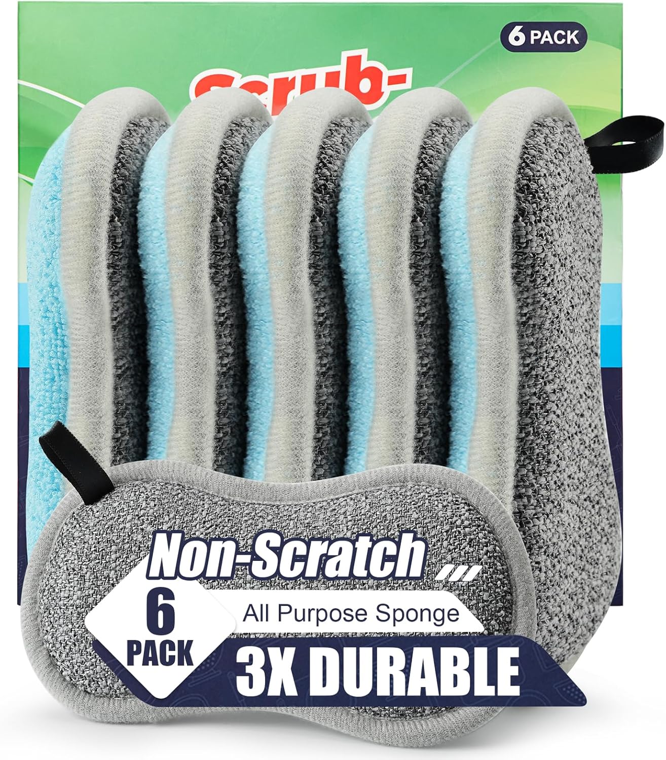 Esponjas multiusos doble cara cocina no raya microfibra