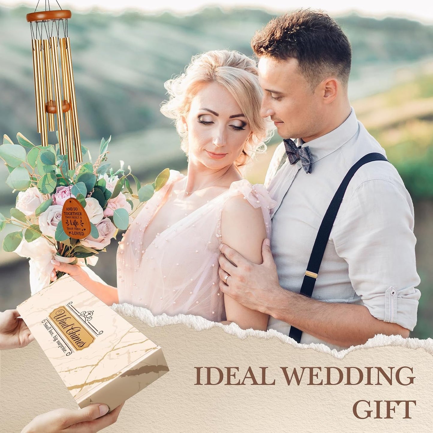 Regalos de boda campanas de viento para novias y parejas