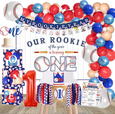 Decoraciones primer cumpleaños béisbol niño