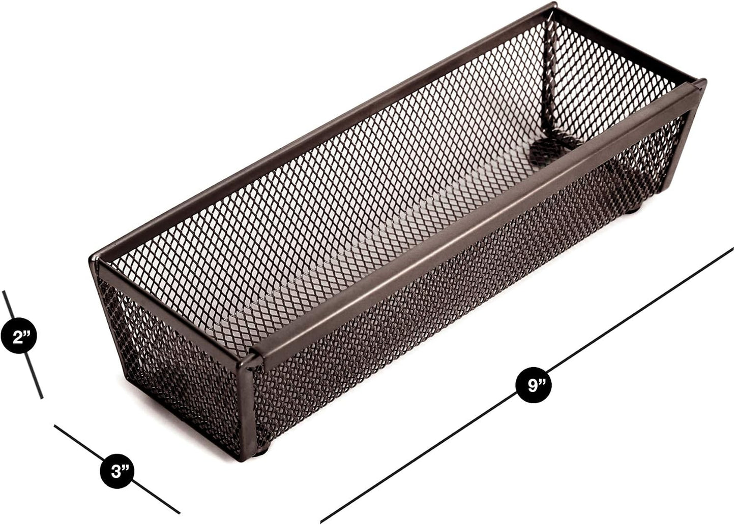 Organiz. cajón malla metal cocina utensilios bronce
