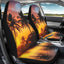 Funda asiento coche diseño palmeras cielo dorado universal