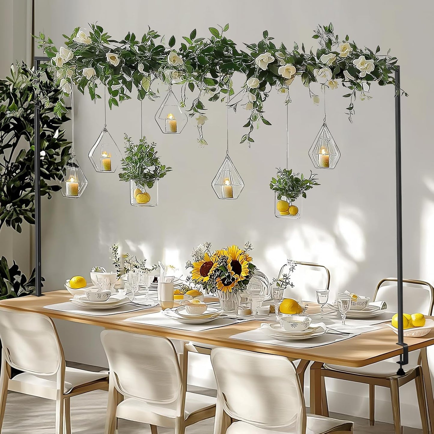 Soporte barra mesa ajustable para decoración fiestas