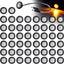 50 Pzas Luces Botón Lateral 3/4" 3 LED Ámbar Conector