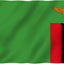 Bandera Zambia 3x5ft poliéster ojales latón doble costura