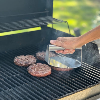Prensa hamburguesas acero inox 6pulg