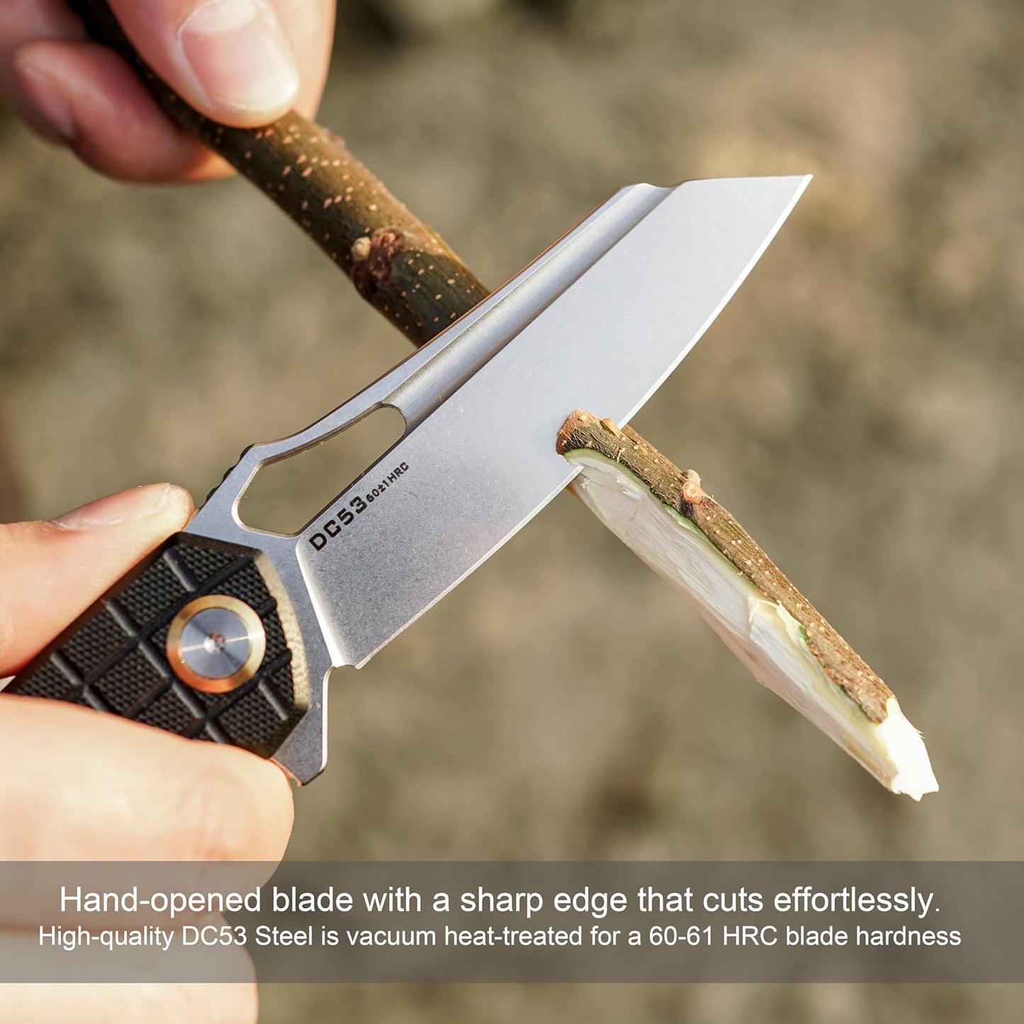 Cuchillo bolsillo plegable acero DC53 mango G10