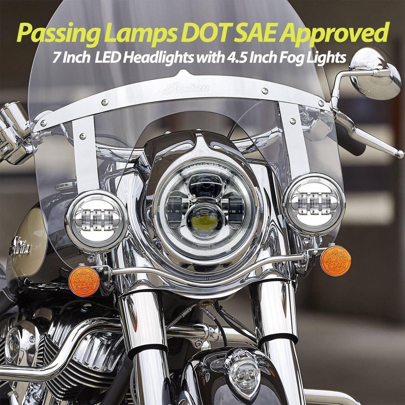 Faro LED 7pulg para Harley Electra Glide con luces