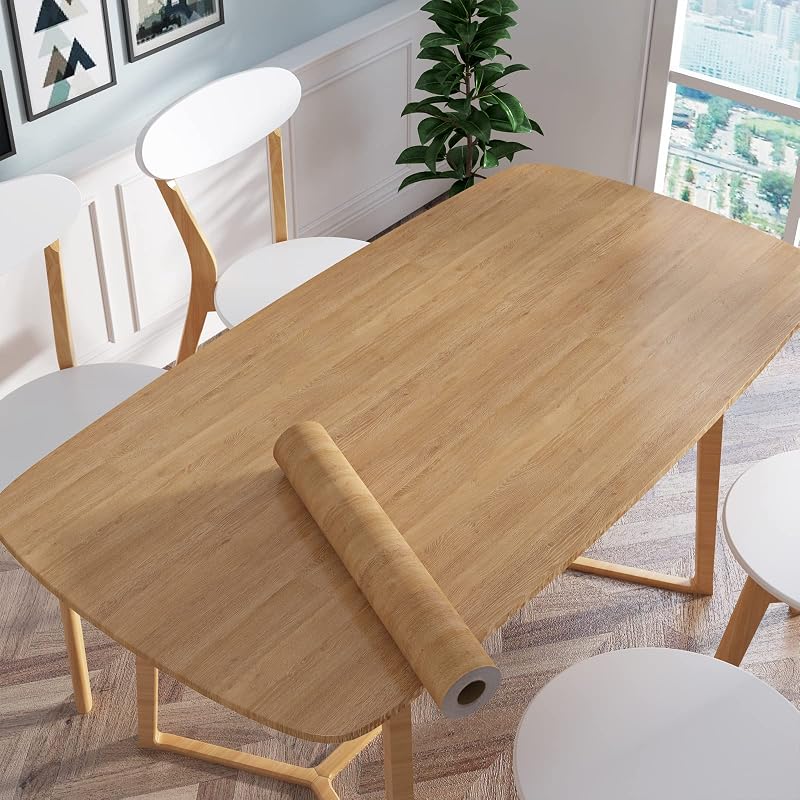 Papel tapiz autoadhesivo grano madera 24x393"