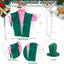 Traje ganso decoración patio 23pulg verde rosado