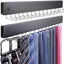 2 Soportes Corbata Madera 28 Ganchos Plegables Negro