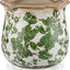 Maceta cerámica 6" verde scroll jardín cocina