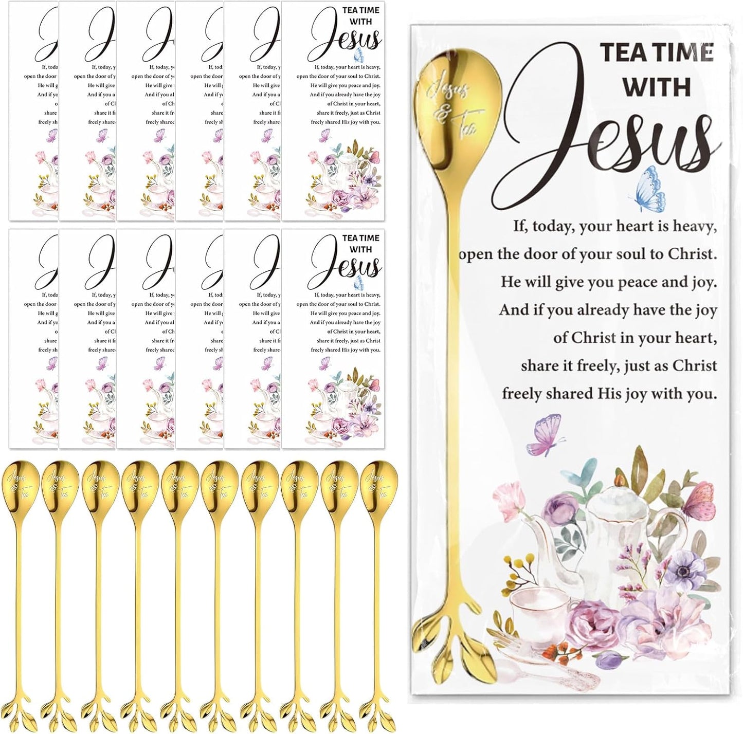 25 juegos de regalos para despedida de soltera con cucharas de té, bolas infusoras en forma de corazón y tarjetas