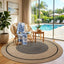 Alfombra redonda yute 4ft para sala comedor exterior