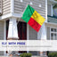 Bandera Benín 3x5ft poliéster ojales latón doble costura
