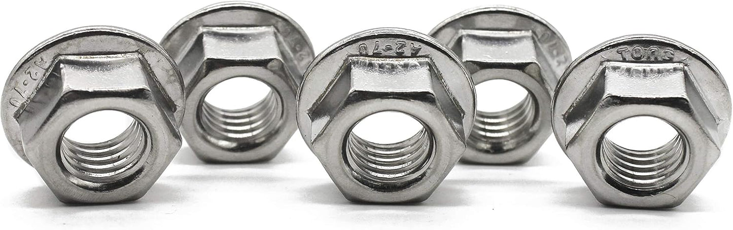 Tuercas hex M5x0.8 acero inox 304 brillante 100pzas