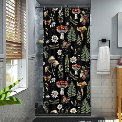 Cortina ducha vintage seta bohemia 36x72pulg negra