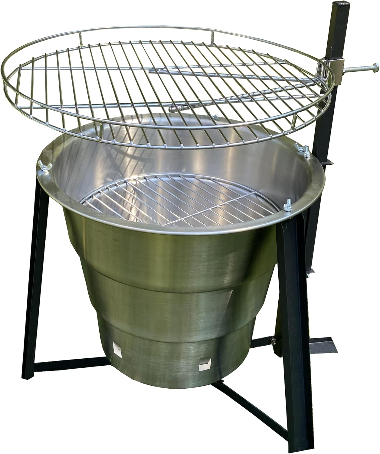 Fogata portátil 18pulg acero inox con rejilla