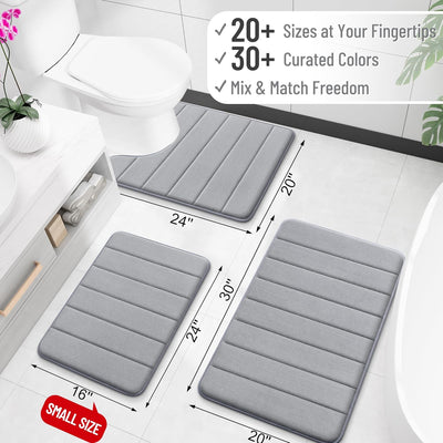Alfombra baño espuma viscoelástica 59x24pulg suave absorbente