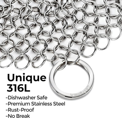 Limpiador acero inox 316L para sartén y parrilla