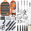 Set utensilios cocina campamento auto asar