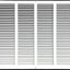 Rejilla ventilación acero estampado 20x16pulg blanco
