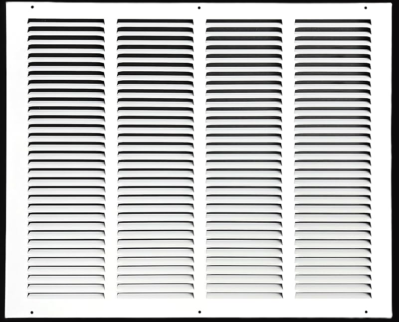 Rejilla ventilación acero estampado 20x16pulg blanco