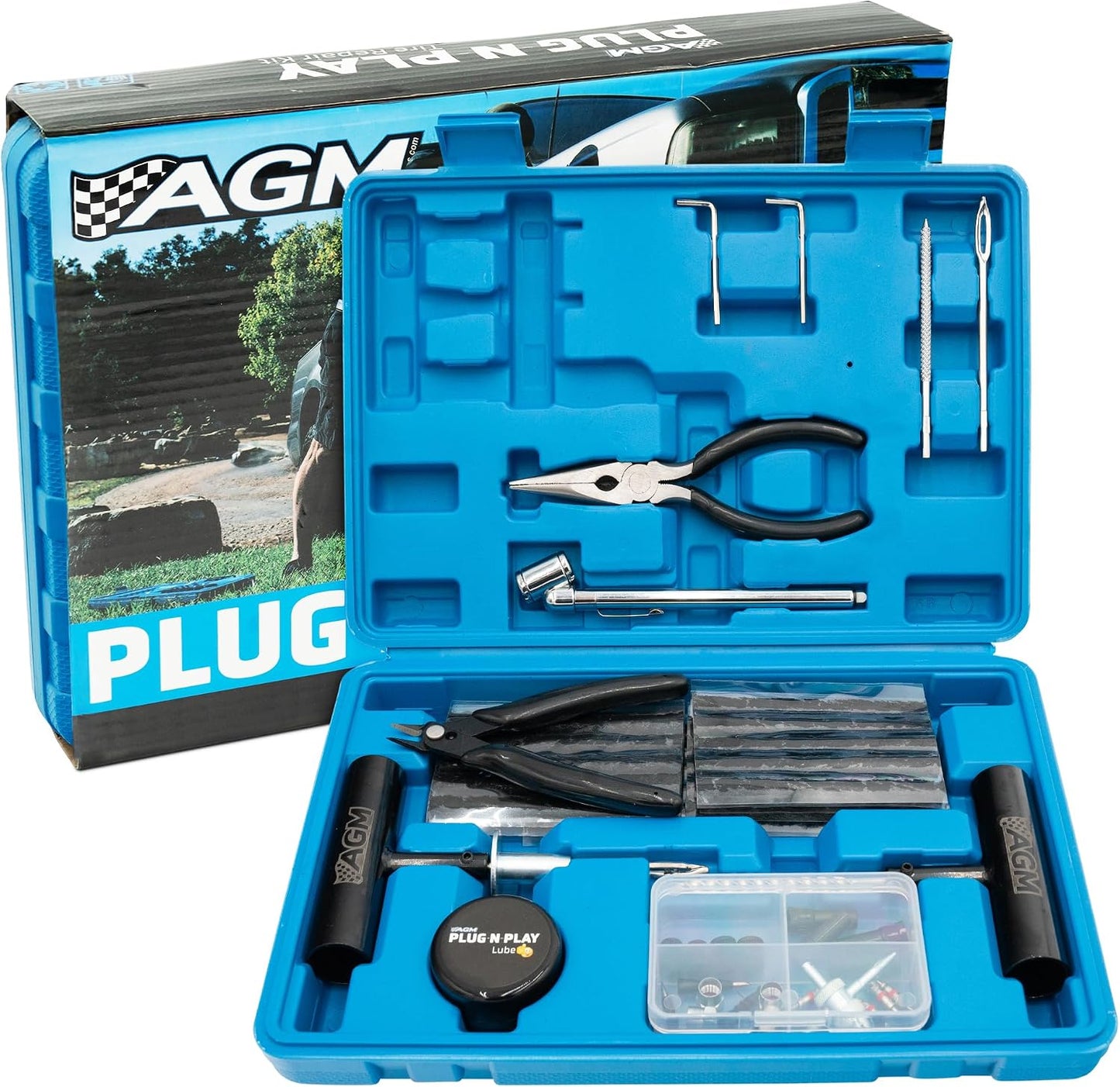 Kit tapones neumáticos herramienta T y vástago válvula