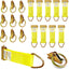 10 Anillas O E-Track y 10 Anclajes Cuerda 2x6" Acero Galv