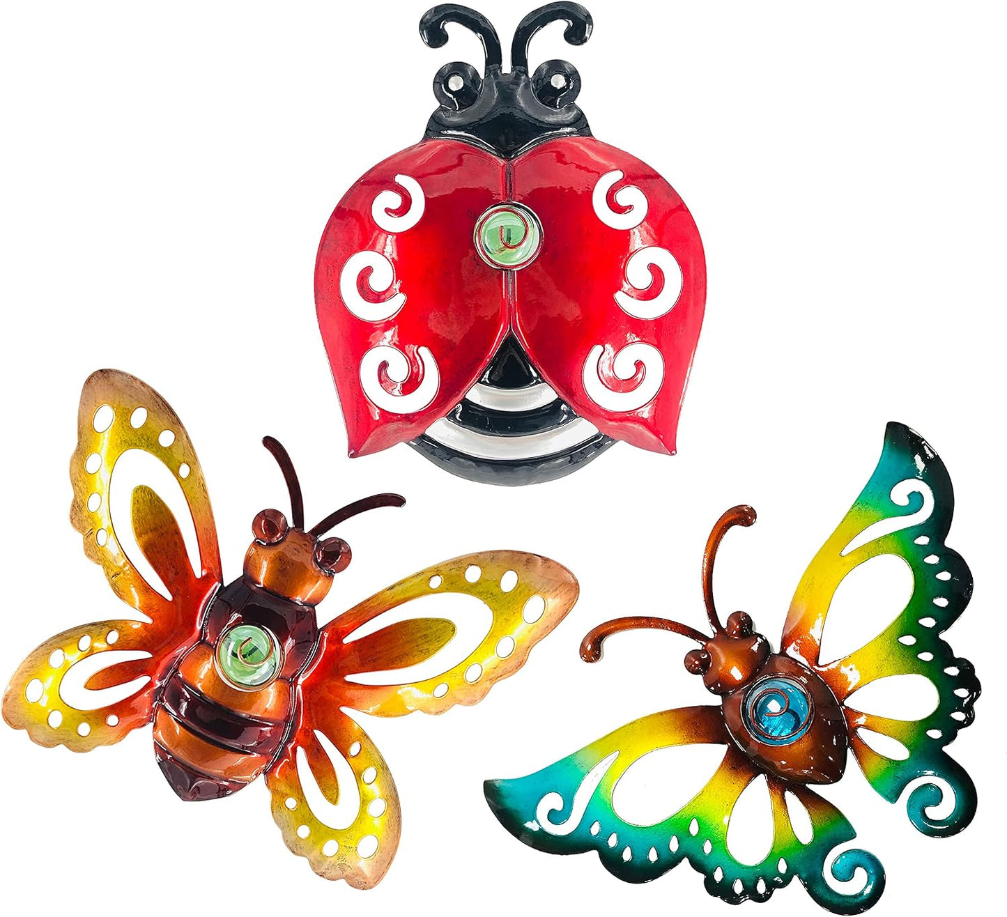 Adorno jardín mariposa abeja colgante para hogar y patio