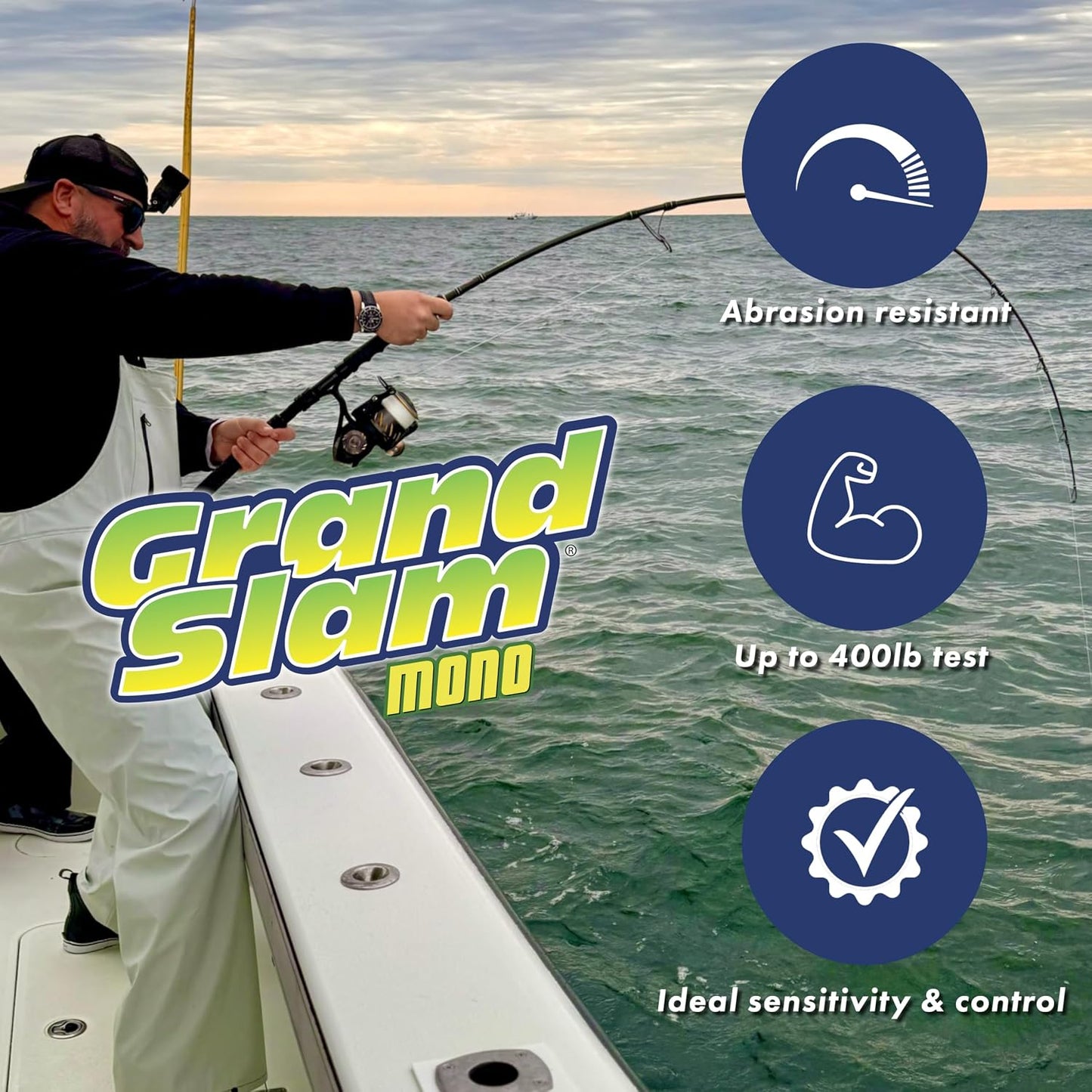 Línea pesca monofilamento Grand Slam resistente abrasión