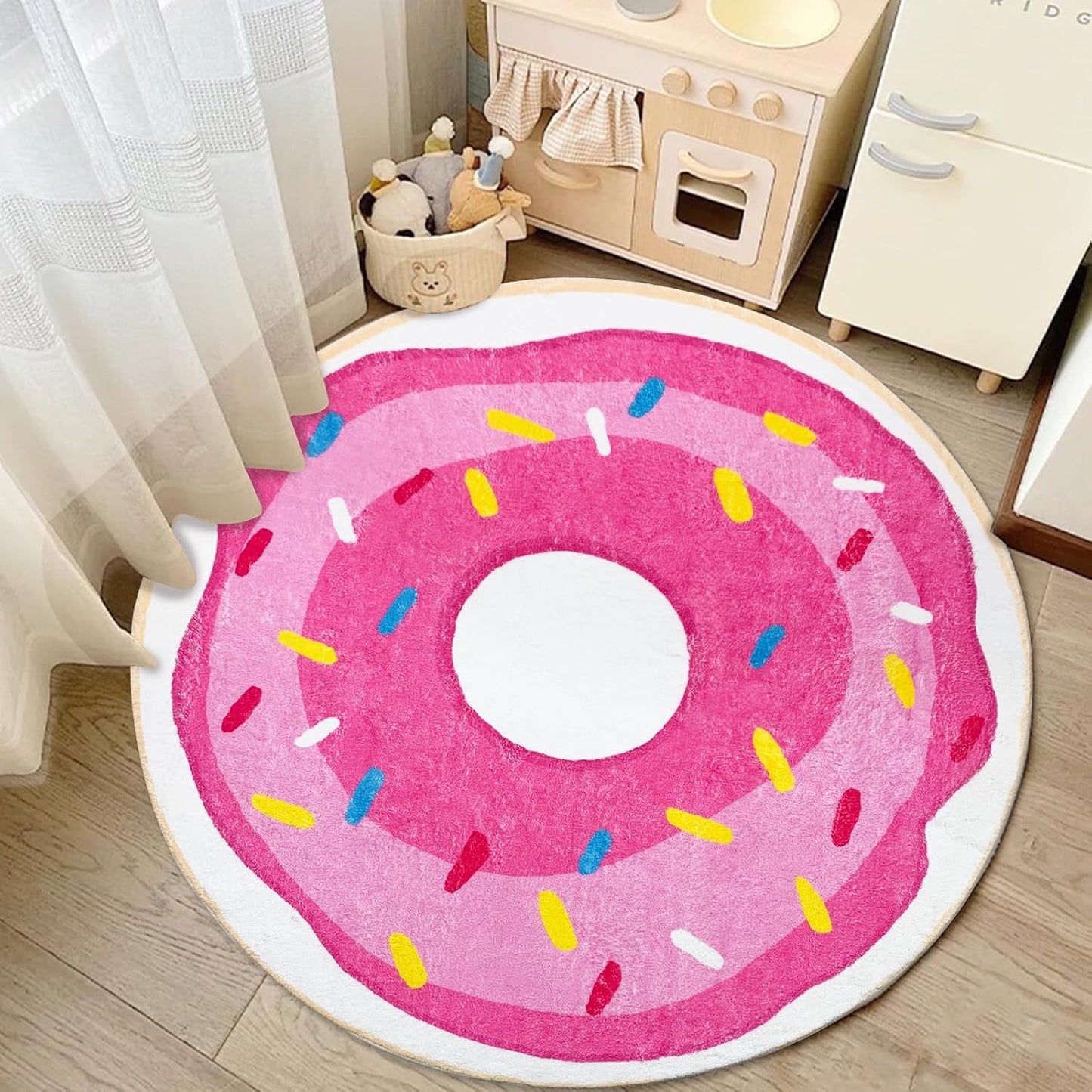 Alfombra redonda antiderrap para niños dormitorio sala