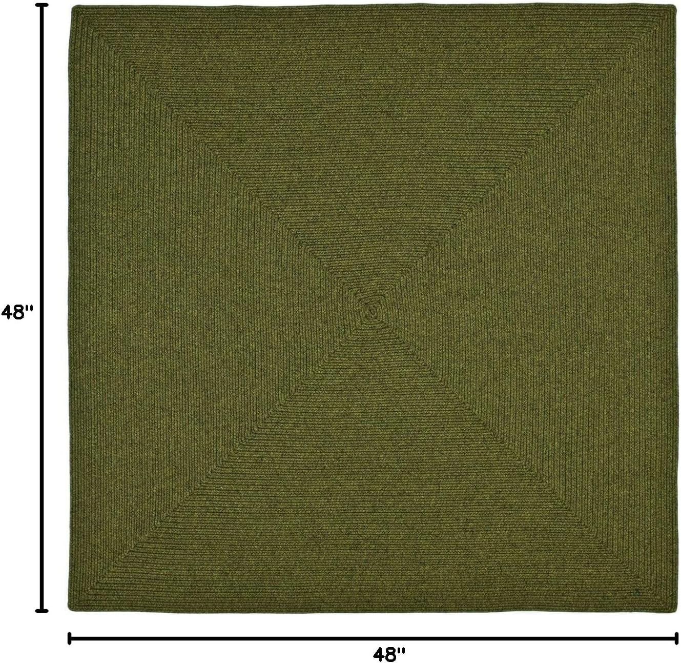 Alfombra lavable exterior trenzada 4ft2 verde reversible