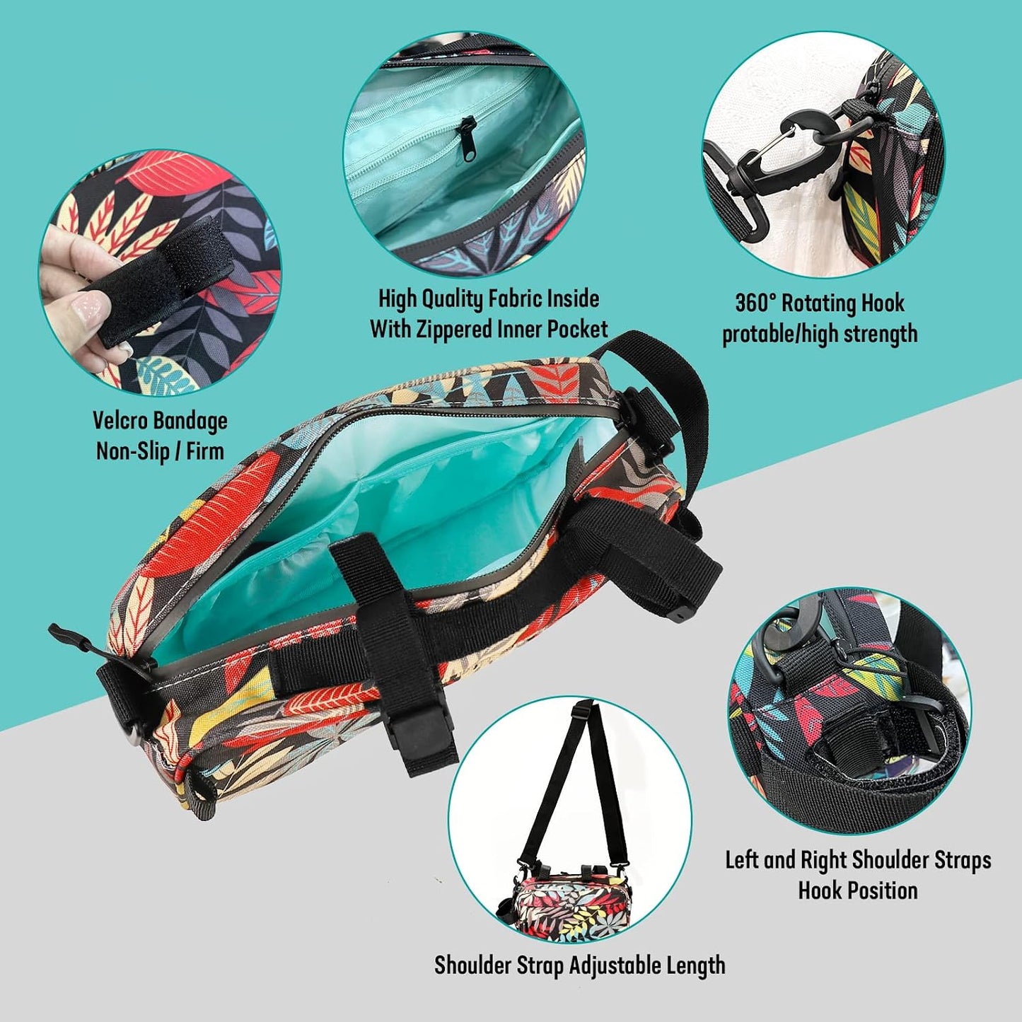 Bolsa manillar bicicleta resistente al agua para mujer hombre