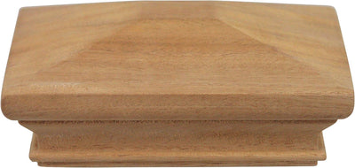 Tapa poste piramidal madera 6x6pulg borde 3/8pulg