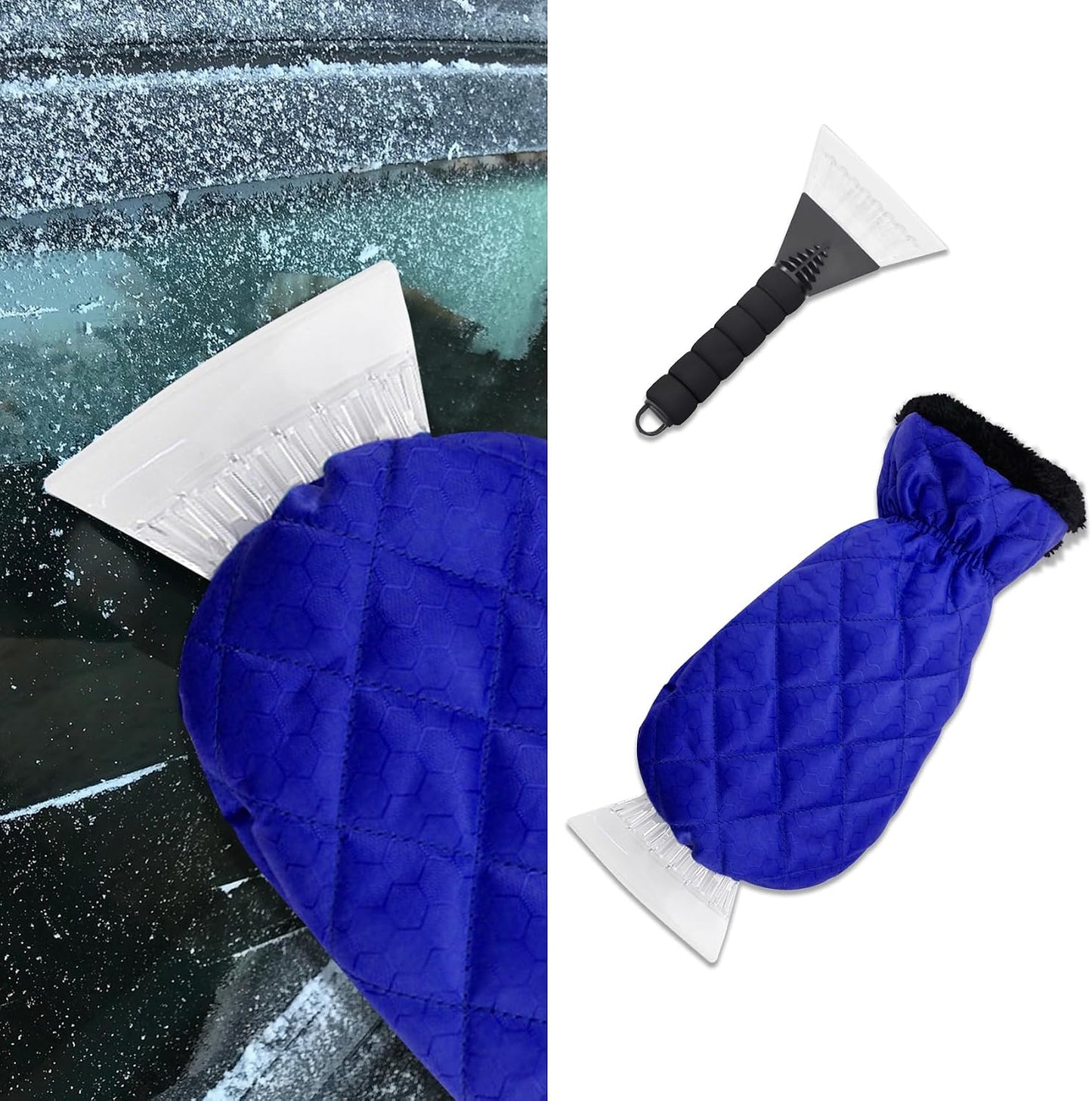 Guante rascador de hielo impermeable con forro polar