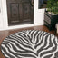 Alfombra Tsavo redonda 4ft1" blanco/negro